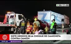 Panamericana Sur: Siete heridos deja choque de camioneta contra camión - Noticias de panamericana-sur