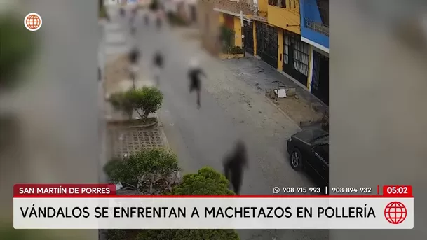 Pánico en San Martín de Porres por vándalos con machetes en pollería. Foto: América Noticias