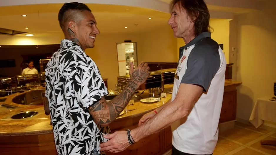 Paolo Guerrero y Ricardo Gareca. Foto: Selección peruana