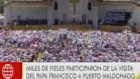 Miles de personas recibieron al santo padre.