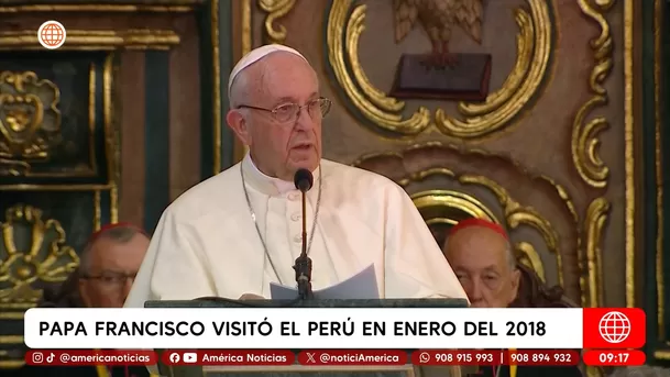 Papa Francisco visitó el Perú en enero del 2018. Foto: América Noticias Papa Francisco visitó el Perú en enero del 2018. Foto: América Noticias