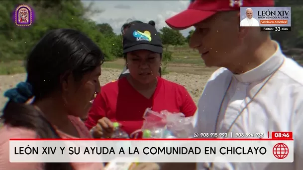 Papa León XIV y su ayuda a la comunidad en Chiclayo. Foto: América Noticias