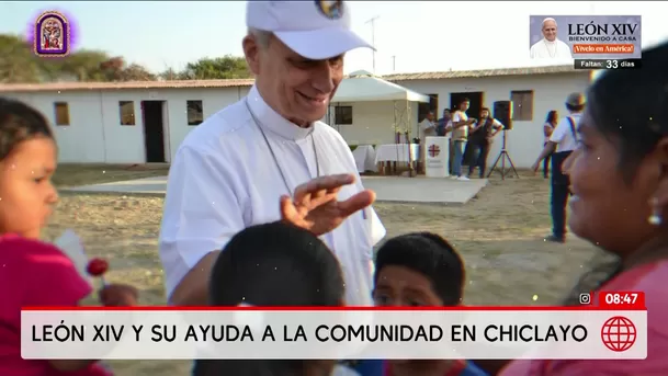 Papa León XIV y su ayuda a la comunidad en Chiclayo. Foto: América Noticias