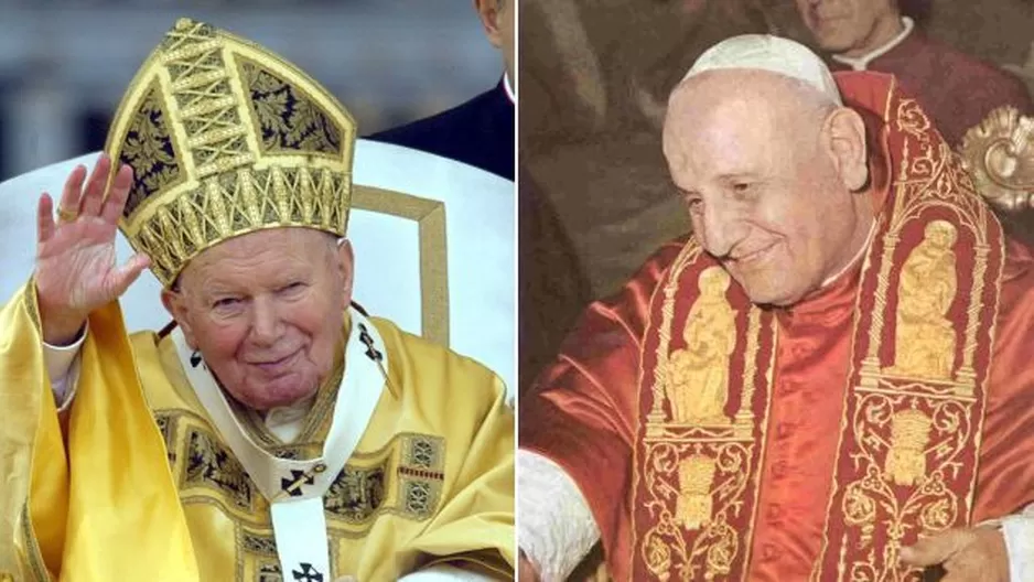 Papas Juan Pablo II y Juan XXIII ya son santos