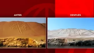 Según los turistas, durante su recorrido no apreciaron el geoglifo como antes. Foto y video: América Noticias