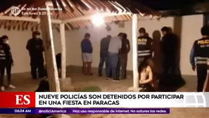 Policías fueron detenidos en una fiesta.