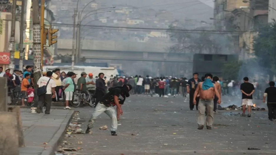 Los graves incidentes en La Parada ocurrieron el 25 de octubre de 2012. Foto: Andina