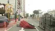 Parada Militar: Avanzan estructuras de tribunas en avenida Brasil