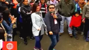 Orderique hizo cantar y realizó sus características bromas a los asistentes