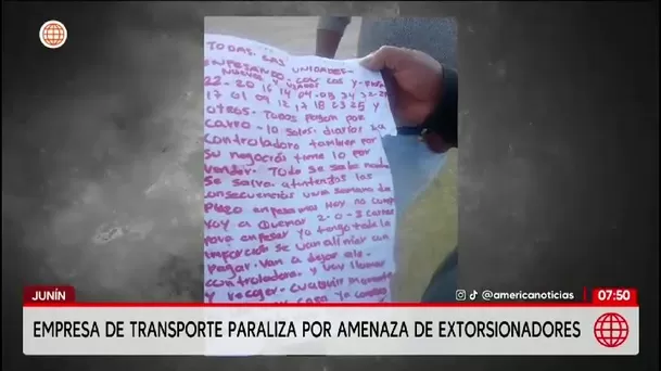 Empresa de transporte paraliza ruta Chupaca Huancayo/ América Noticias Empresa de transporte paraliza ruta Chupaca Huancayo/ América Noticias