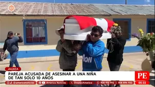 Pareja acusada de asesinar a una niña de 10 años en Juliaca. Foto y video: América Noticias