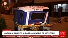 Pareja asesinada dentro de mototaxi en El Agustino