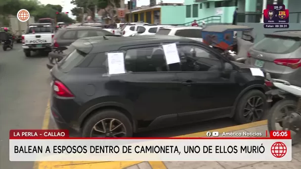 Pareja es atacada a balazos dentro de su camioneta en La Perla: Uno de ellos murió. Foto: América Noticias