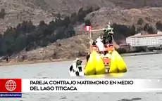 Pareja contrajo matrimonio en medio del Lago Titicaca - Noticias de martha-chavez