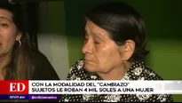 La anciana víctima de robo tiene 78 años. Foto: América TV