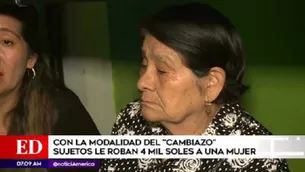 La anciana víctima de robo tiene 78 años. Foto: América TV