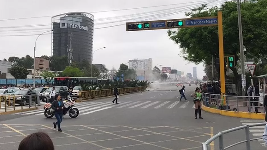 Ocurrió en la Javier Prado. Foto: Twitter @Gonzavi