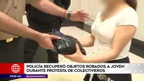 Policía recupera objetos robados a mujer.