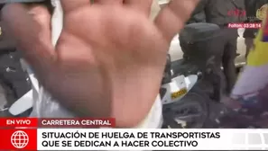 Ellos exigen que se bajen las multas por faltas en el transporte. Foto-Video: América Noticias