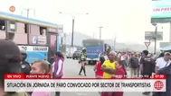 Paro de transporte: Buses circulan parcialmente en Lima y Callao
