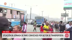 Paro de transporte: Buses circulan parcialmente en Lima y Callao/ América Noticias