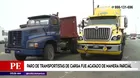 Paro de transportistas de carga pesada fue acatado de manera parcial