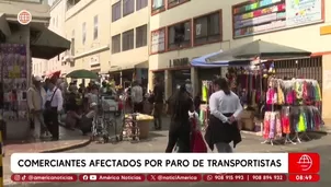 Comerciantes pierden miles de soles por paro en el Centro de Lima. Foto y video: AN