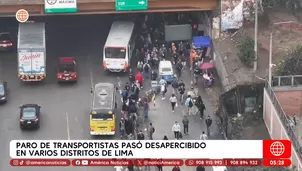 Paro de transportistas pasó desapercibido en Lima y Callao. Foto y video: América Noticias