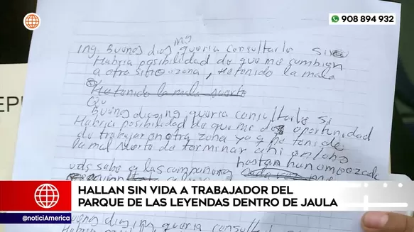 Parque de Las Leyendas: Trabajador fallecido sufría amenazas