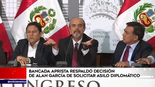 El partido aprista peruano se pronunció sobre el tema de Alan García. Foto: captura de TV