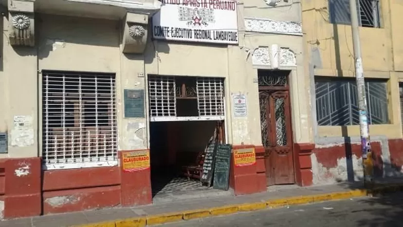 Multarán a Partido Aprista por reabrir local clausurado en Chiclayo