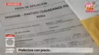 Partido que impulsa Nicanor Boluarte pedía hasta S/ 10 mil por cargo de prefectos