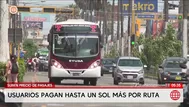 Pasajes suben hasta un sol por alza de combustible en Lima