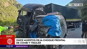 Accidente de tránsito en Pasco. Foto y video: América Noticias