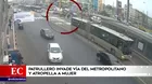 Patrullero invade vía del Metropolitano y atropella a mujer