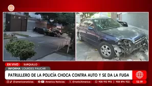 Surquillo: patrullero de la PNP causó accidente y escapa. Foto y video: América TV