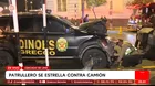 Patrullero se estrella contra camión en el Cercado de Lima
