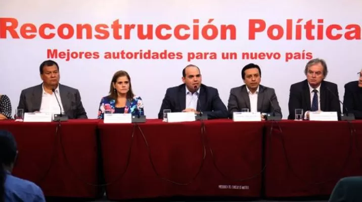 PCM en conferencia de prensa. Foto: Twitter PCM PCM en conferencia de prensa. Foto: Twitter PCM