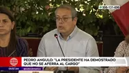 Pedro Angulo: "Dina Boluarte ha demostrado que no se aferra al cargo"