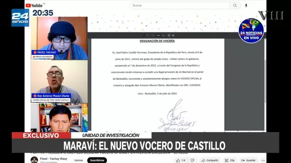 Pedro Castillo eligió a Íber Maraví como su vocero político