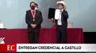 Pedro Castillo recibió credencial de presidente para el período 2021-2026