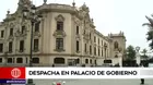 Presidente Pedro Castillo despacha en Palacio de Gobierno 