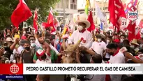 En la Plaza Dos de Mayo ratificó que convocaría a una Asamblea Constituyente