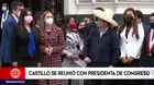 Pedro Castillo se reunió con la presidenta del Congreso