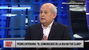 Pedro Cateriano, expresidente del Consejo de Ministros. (Foto/Video: Cuarto Poder)