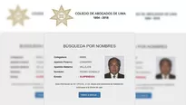 El Colegios de Abogados de Lima (CAL) hizo oficial la suspensión / Foto: archivo Andina