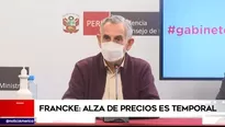 El ministro Francke además señaló que la tendencia al alza del precio del dólar “se ha detenido absolutamente”