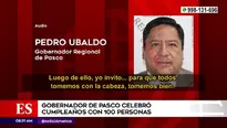 Pedro Ubaldo Polinar, gobernador regional de Pasco.