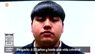 'Pequeño J': 20 años y toda una vida criminal