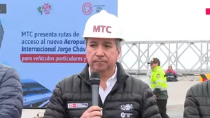 Raúl Pérez Reyes anunció una serie de intervenciones para mejorar tanto el flujo vehicular en las rutas de acceso al aeropuerto. / Video: Canal N